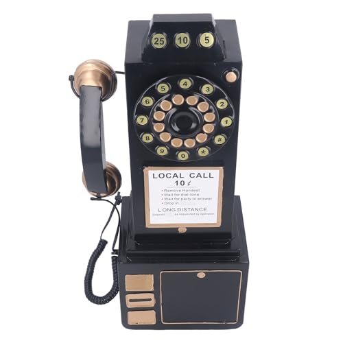Vintage -Wandmontage -Telefonmodell Stylish Dial Festet Telefonverzierung für Heimdekor, Wohnzimmer oder Schlafzimmer Akzent, Retro Eisendesign Vintage -Wandmontage -Telefonmodell Stylish Dial Festet Telefonverzierung für Heimdekor, Wohnzimmer oder Schlafzimmer Akzent, Retro Eisendesign von KIMISS