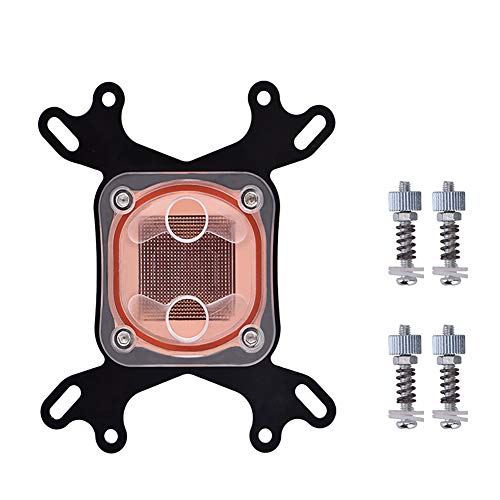CPU-Wasserkühler Block,Wasserkühlungsblock CPU-Kühler Metall Rotes Kupfer Computer-PC CPU-Wasserkühlungsblock Waterblock Flüssigkeitskühler 50 Mm Kupferbasis für von KIMISS