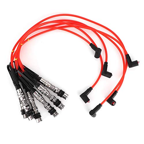 Zündkabel - KIMISS 6 Stück Zündkerzenkabel Zündkabel Zündkabel 1J0998031 Passend für Corrado VR6 2.8 2.9 mit Zugstange von KIMISS