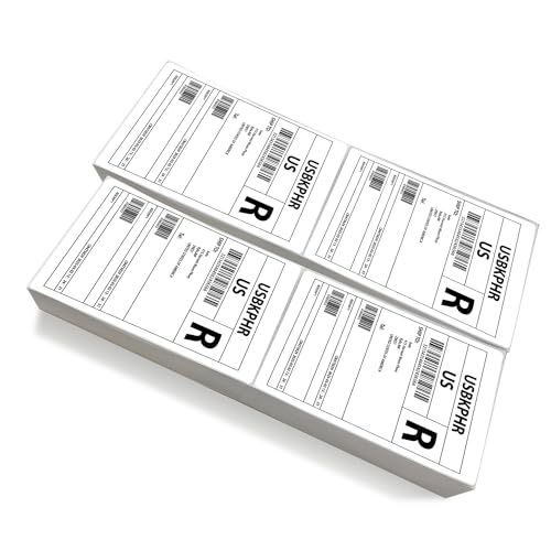 KIMMOR Fanfold Thermo-Versand-Etiketten, perforiert, FBA-Barcode-Adress-Etiketten, 1000 Etiketten, weiß, kompatibel mit Rollo- und Zebra-Desktop-Druckern, 1000 Stück von KIMMOR