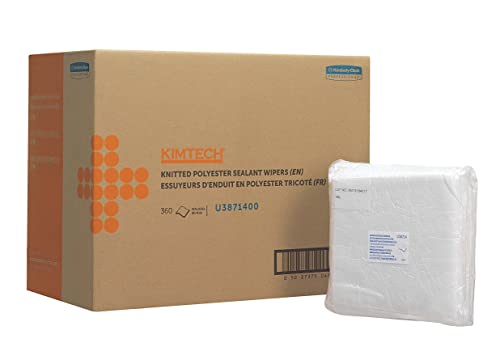 Kimtech Auto Polyester Sealant Wischtücher (Art.-Nr. 38714) 30 ungefaltete, weiße Tücher pro Box (Packung enthält 12 Boxen) von KIMTECH