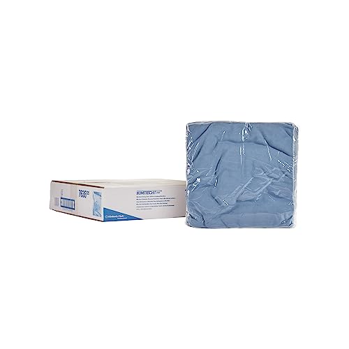 Kimtech Mikrofaser-Poliertücher 7635 – 1 Box mit 25 Tüchern, blau von KIMTECH