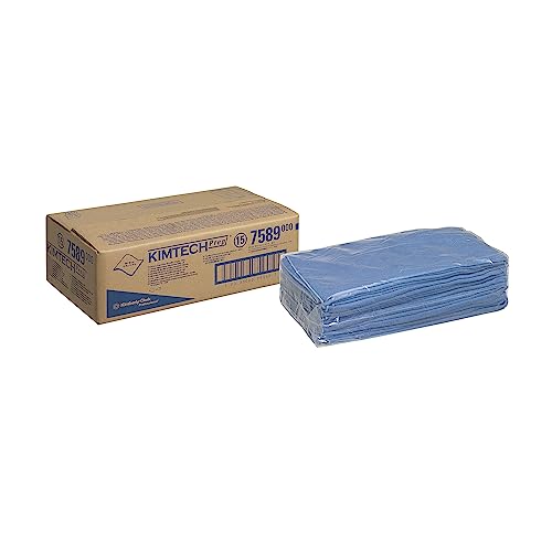 Kimtech Mikrofasertücher zur Oberflächenvorbereitung 7589 – 1 Packung mit 25 blauen Tüchern von KIMTECH