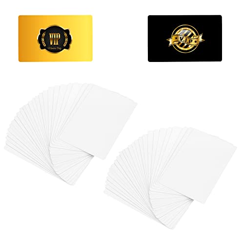 KINBOM 100 Stück Sublimations Metall Visitenkarten, Doppelseitige Smetall Blanko Visitenkarten mit 0,22 mm Dicke für Unternehmen Werbeartikel VIP-Karten Büro Anpassung von KINBOM
