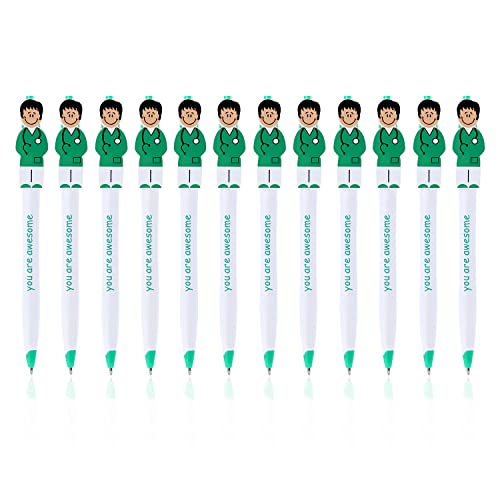 KINBOM 12 Stück Krankenschwester Stifte, Lustige Stifte-Set für Krankenschwestern Wertschätzungsgeschenke für Ärzte Krankenschwestern Assistenten Medizinstudenten Büro Schulbedarf von KINBOM