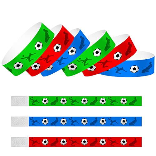 KINBOM 600 Stück Papierarmbänder für Veranstaltungen, Wasserdicht Neon Armbänder Event Bändchen Papier Party Bänder Papier für Partys Musikfestivals Konzerte Wettbewerbe (Rot Grün blau) von KINBOM