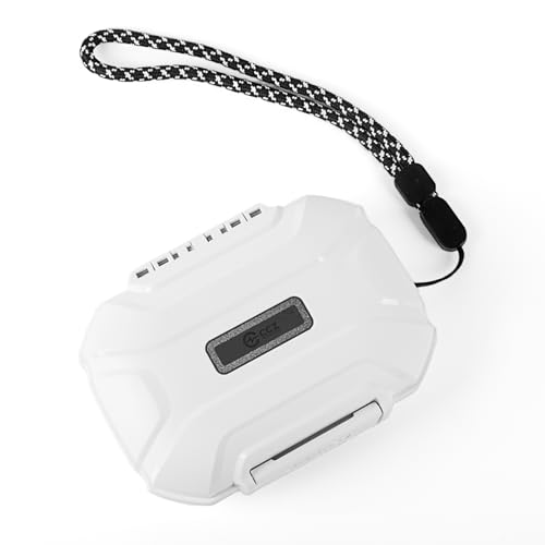 CCZ Taichi Tragbare IEM-Hülle, ZS10 PRO In-Ear-Monitor, tragbare Hartschalen-Hülle, wasserdichte Kopfhörer-Aufbewahrungsbox, Reise-Tragetasche für Kopfhörer für DC02 ZS10 PRO X AS10 (weiß) von KINBOOFI