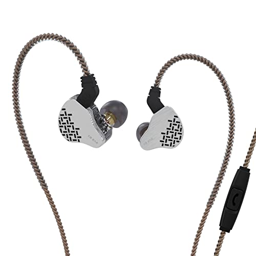 KBEAR Rosefinch Kabelgebundene Kopfhörer, Geräuschunterdrückungs-Kopfhörer mit Frontplatte aus Zinklegierung in Luftfahrtqualität Kabelgebundene Ohrhörer Haedphone (Schwarz, mit Mikrofon) von KINBOOFI