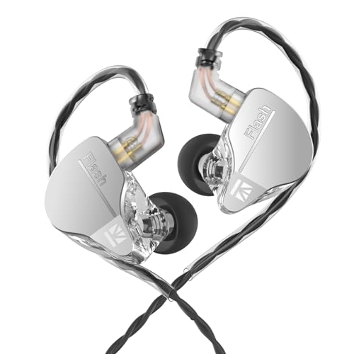 KINBOOFI KBEAR Flash Dual Drviers Hybrid In-Ear-Kopfhörer, Leichter kabelgebundener Ohrhörer geräuschisolierender In-Ear-Monitor mit abnehmbarem 2-PIN-Kabel für Musiker, Bühne von KINBOOFI