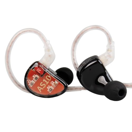 KINBOOFI KZ AS10 IEM 5 Balanced Armature Driver Kopfhörer, Stereo HiFi KZ in Ear Monitor Kopfhörer Musiker Headset mit abnehmbarem 2-poligem Kabel von KINBOOFI