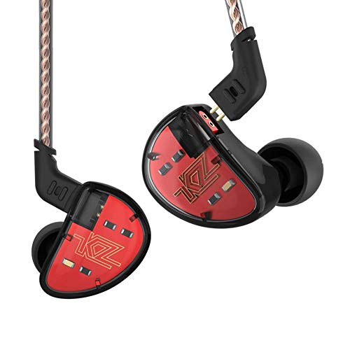 KINBOOFI KZ AS10 IEM 5 Balanced Armature Driver Kopfhörer, Stereo HiFi KZ in Ear Monitor Kopfhörer Musiker Headset mit abnehmbarem 2-poligem Kabel von KINBOOFI