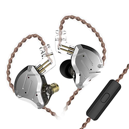 KINBOOFI KZ ZS10 Pro Im-Ohr-Monitor-Kopfhörer, HiFi Mit 4BA- und 1DD-Treibern, Verbessertes ZS10 Pro Mit Abnehmbarem 0,75 mm 2-Poligem 6N OFC-Kabel (Mit Mikrofon, Schwarz) von KINBOOFI