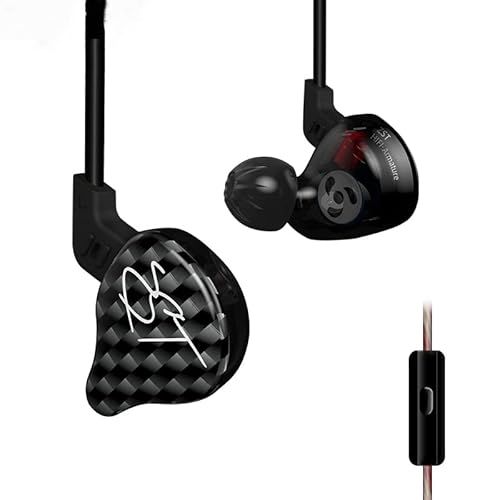 KINBOOFI KZ ZST In-Ear-Kopfhörer, Hybrid-Dual-Treiber, HiFi, Schwarz, mit Mikrofon von KINBOOFI
