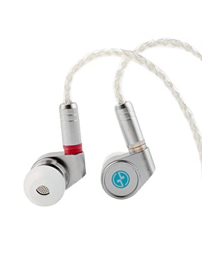 KINBOOFI TINHiFi T2 DLC 2DD 10 mm Dynamic Driver In Ear Monitor Kopfhörer, 2022 Verbesserte Ohrhörer mit abnehmbarem 0,78 mm 2-Pin 5N 8-adrigem versilbertem Kabel für Audiophile DJ-Musiker von KINBOOFI