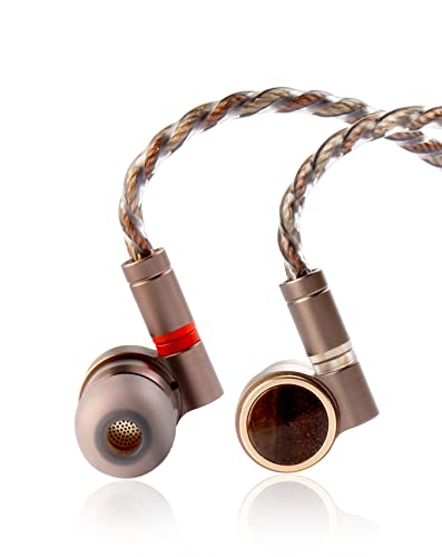 KINBOOFI Tinhifi T4 Plus-In-Ear-Monitor-Kopfhörer, 10-mm-magnetische CNT-Treiber-Ohrhörer-Kopfhörer, IEM-Kopfhörer mit abnehmbarem Silberkabel für Audiophile Musiker von KINBOOFI