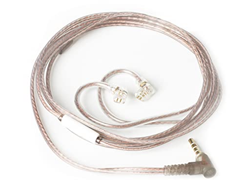 KZ OFC Flachkabel, Kopfhörer, Upgrade, 2-polig, 0.75 mm, IEM-Kabel mit Mikrofon, HiFi-Kopfhörer, kabelgebunden, 3.5 C Mikrofon, schwarz) von KINBOOFI