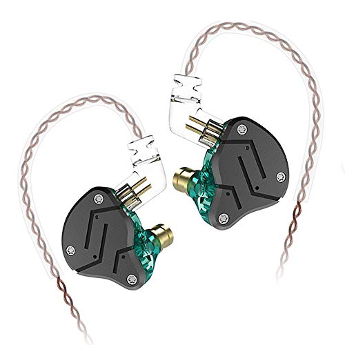 KZ ZSN Kopfhörer 1BA 1DD, KZ HiFi In-Ear-Ohrhörer mit hoher Auflösung, 0,75 mm, 2-poliges Kabel, Geräuschunterdrückung, KZ Kopfhörer von KINBOOFI
