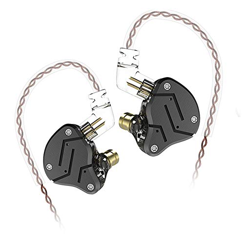 KZ ZSN Kopfhörer 1BA 1DD, KZ HiFi In-Ear-Ohrhörer mit hoher Auflösung, 0,75 mm, 2-poliges Kabel, Geräuschunterdrückung, KZ Kopfhörer von KINBOOFI