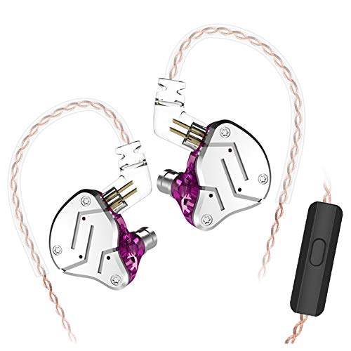 KZ ZSN Kopfhörer 1BA 1DD, KZ HiFi In-Ear-Ohrhörer mit hoher Auflösung, 0,75 mm, 2-poliges Kabel, Geräuschunterdrückung, KZ Kopfhörer von KINBOOFI