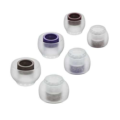 Tri Clarion Ersatz-Ohrstöpsel aus Silikon, blockieren Umgebungsgeräusche für Innenloch 4,00 mm - 5,50 mm In-Ear-Kopfhörer (S/M/L) von KINBOOFI