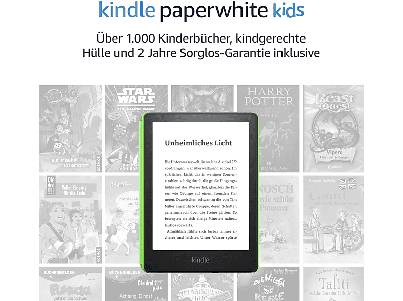 KINDLE Paperwhite Kids 2023 (mit Werbung) 16 GB E-Book Schwarz von KINDLE