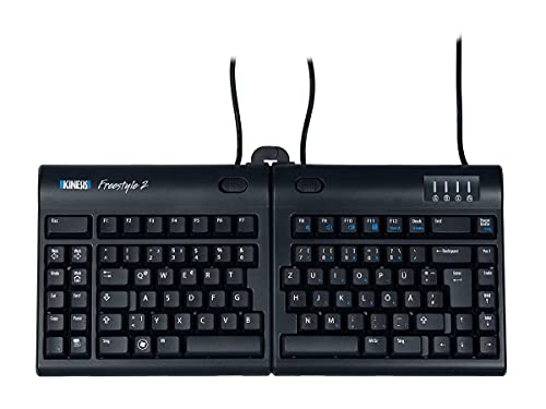 Kinesis KB800PB-DE-20 Freestyle Tastatur (QWERTZ, Größe: XL) schwarz von KINESIS