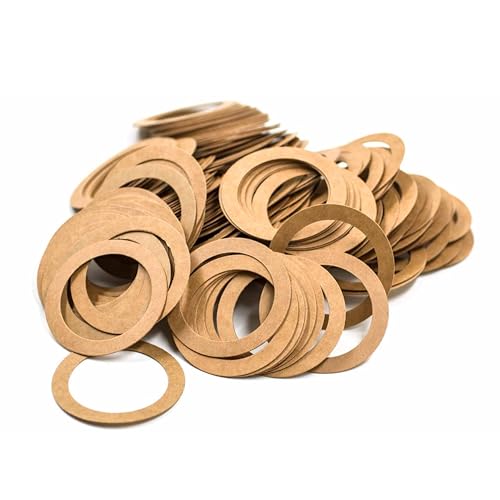 KINETICS LINE Flachdichtung 1 1/4 Zoll (56 x 42 x 0.5 mm) 100 Stück aus Technisch Gepresster Karton für Gusseisen Heizkörper Elemente (bis zu 110°C) von KINETICS LINE