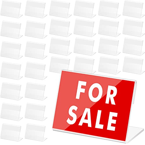 30 Stücke Acryl Etikettenhalter, Tischaufsteller Dachform 6 x 4cm, Mini Tischnameschild für Büro Schulen Shop Restaurants 30 Stücke Acryl Etikettenhalter, Tischaufsteller Dachform 6 x 4cm, Mini Tischnameschild für Büro Schulen Shop Restaurants von KINGOZOYI