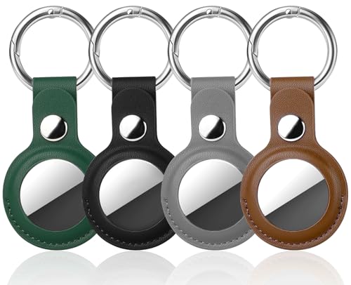 KINGOZOYI 4 Stück AirTag Anhänger AirTag Schlüsselanhänger Leder AirTag Hülle Kompatibel mit Apple AirTag Anhänger KINGOZOYI 4 Stück AirTag Anhänger AirTag Schlüsselanhänger Leder AirTag Hülle Kompatibel mit Apple AirTag Anhänger von KINGOZOYI
