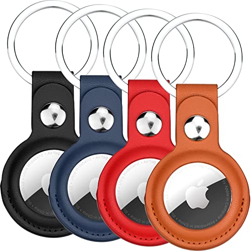 4 Stück Airtag Anhänger, Air Tag Schlüsselanhänger Leder für Apple AirTags Schlüsselfinder - Vier Farben 4 Stück Airtag Anhänger, Air Tag Schlüsselanhänger Leder für Apple AirTags Schlüsselfinder - Vier Farben von KINGOZOYI