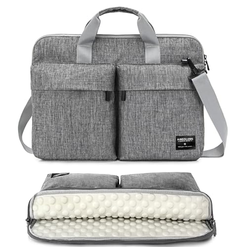 KINGSLONG 43.2 cm (17.3 Zoll) Laptop-Tasche, Schultertasche, Kuriertasche, schmal, leicht, Laptop, Computer, Notebook, Ultrabooks, Tragetasche, passend für Acer Asus Lenovo HP Toshiba, Grau von KINGSLONG