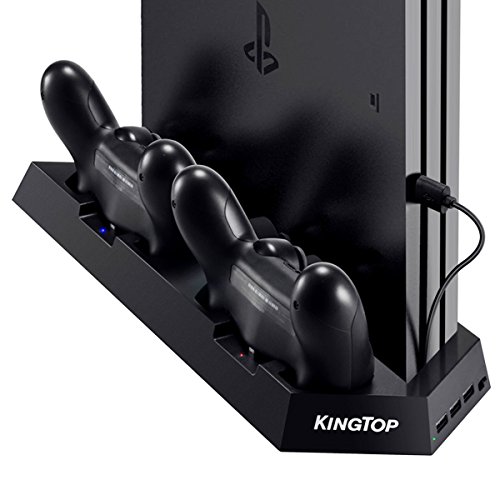 Kingtop Dualshock-Controller-Ladegerät,USB-Hub-Ports mit Kühlerlüftern für Ps4/2,Sony von KINGTOP