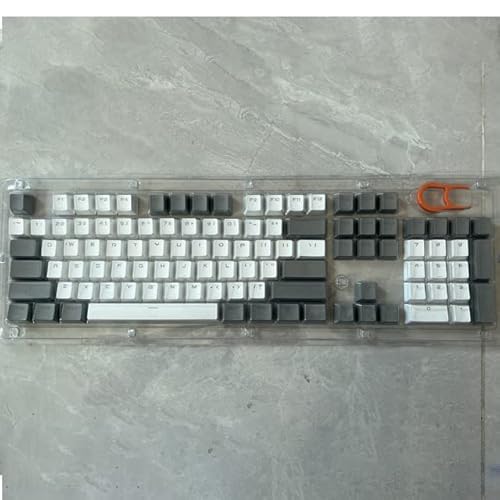 106 Tasten grau rot Tastenkappen PBT Spezialtastenkappe Hintergrundbeleuchtung zweifarbige mechanische Tastatur Keycaps 61/104 von KINHA