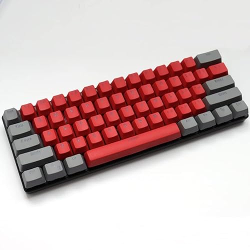 106 Tasten grau rot Tastenkappen PBT Spezialtastenkappe Hintergrundbeleuchtung zweifarbige mechanische Tastatur Keycaps 61/104 von KINHA