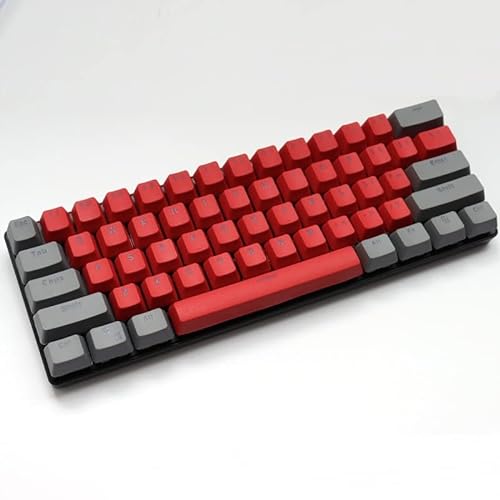 106 Tasten grau rot Tastenkappen PBT Spezialtastenkappe Hintergrundbeleuchtung zweifarbige mechanische Tastatur Keycaps 61/104 von KINHA