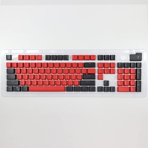 106 Tasten grau rot Tastenkappen PBT Spezialtastenkappe Hintergrundbeleuchtung zweifarbige mechanische Tastatur Keycaps 61/104 von KINHA