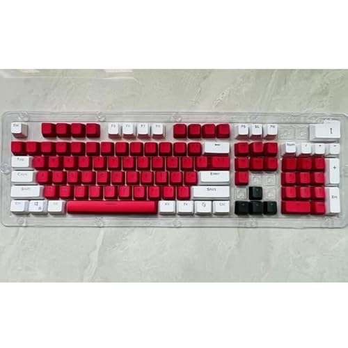 106 Tasten grau rot Tastenkappen PBT Spezialtastenkappe Hintergrundbeleuchtung zweifarbige mechanische Tastatur Keycaps 61/104 von KINHA