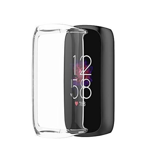 KINKUUN Hülle mit TPU Displayschutz Kompatibel mit Fitbit Luxe Full Coverage Protective Cases Schutz Case Schutzhülle.(transparent) von KINKUUN