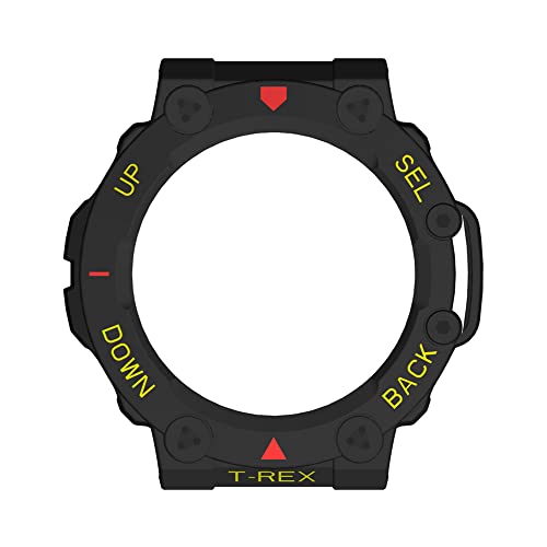 KINKUUN Hüllen Kompatibel mit Amazfit T-rex 2 Schutzhülle Protector Cover Schutz Case.(schwarz rot gelb) von KINKUUN