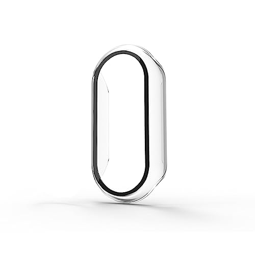 KINKUUN Tempered Glass Protective Case Kompatibel mit XiaoMi Mi band 8 Hülle mit Glas Displayschutz Schutz Case Schutzhülle.(durchsichtig) von KINKUUN