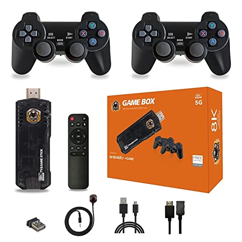 KINMRIS X8 64G 10000 Spiele, Spielekonsole, kabellos, TV-Gaming-Box mit doppeltem Controller-Griff, 3D, 8K, High-Definition-Media-Player, Spiel-Stick KINMRIS X8 64G 10000 Spiele, Spielekonsole, kabellos, TV-Gaming-Box mit doppeltem Controller-Griff, 3D, 8K, High-Definition-Media-Player, Spiel-Stick von KINMRIS