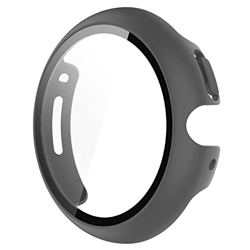 KINOEHOO Schutzhülle mit Glas Displayschutz Kompatibel mit Google Pixel Watch Hülle Schutz Case Schutzhülle Cover.(grey) von KINOEHOO