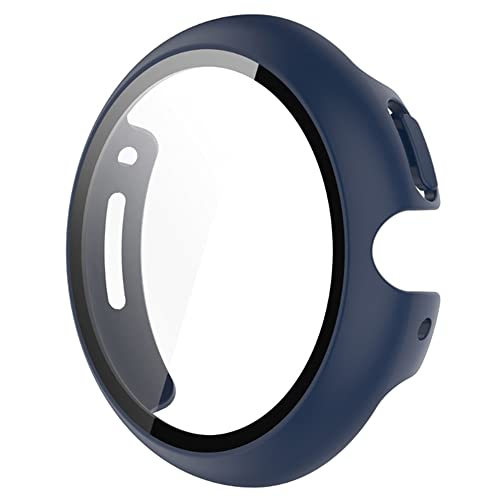 KINOEHOO Schutzhülle mit Glas Displayschutz Kompatibel mit Google Pixel Watch Hülle Schutz Case Schutzhülle Cover.(midnight blue) von KINOEHOO