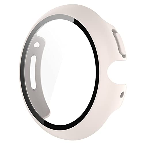 KINOEHOO Schutzhülle mit Glas Displayschutz Kompatibel mit Google Pixel Watch Hülle Schutz Case Schutzhülle Cover.(white) von KINOEHOO