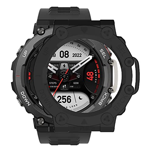 Schutzhülle Kompatibel für Amazfit T-Rex 2 Hüllen Protector Cover Case Schutz Hülle Bumper Shell.(Schwarz) von KINOEHOO