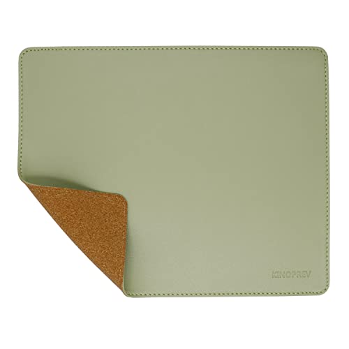 KINOPREV Leder-Mauspad – Holz-Mauspad mit genähtem Rand, rutschfestes PU-Mauspad, doppelseitiges Mauspad, wasserdichtes Gaming-Mauspad für Computer, Laptop, Büro und Zuhause, 25,9 x 21,1 cm KINOPREV Leder-Mauspad – Holz-Mauspad mit genähtem Rand, rutschfestes PU-Mauspad, doppelseitiges Mauspad, wasserdichtes Gaming-Mauspad für Computer, Laptop, Büro und Zuhause, 25,9 x 21,1 cm von KINOPREV