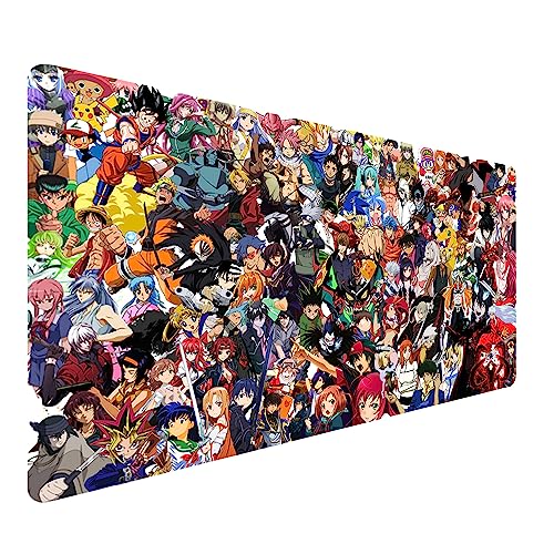 KINPLE Erweitertes großes Gaming-Mauspad, volle Schreibtisch-Tastatur, Mauspad, XXL Bigmouse Pad mit Anime, wasserdicht und rutschfest, für Büro-Schreibtisch-Dekor (31,5 x 11,8 x 0,1 cm) von KINPLE