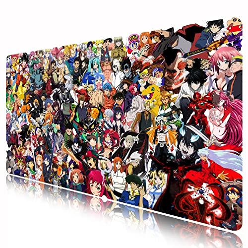 KINPLE Erweitertes großes Mauspad, Gaming-Mauspad, XXL-Bigmouse-Pad mit Anime, wasserdicht und rutschfest für Büro-Schreibtischdekoration. (35.4x15.75x0.2.5 cm) von KINPLE