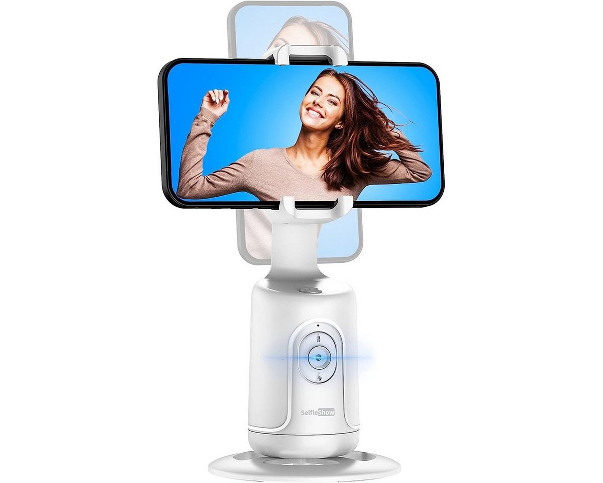 KINSI Gimbal Smartphone, AI Erkennung, 360° Drehung, Handy Selfie Halter Gimbal (Keine APP erforderlich, Handy-Kopf mit automatischer Gesichtserkennung) von KINSI