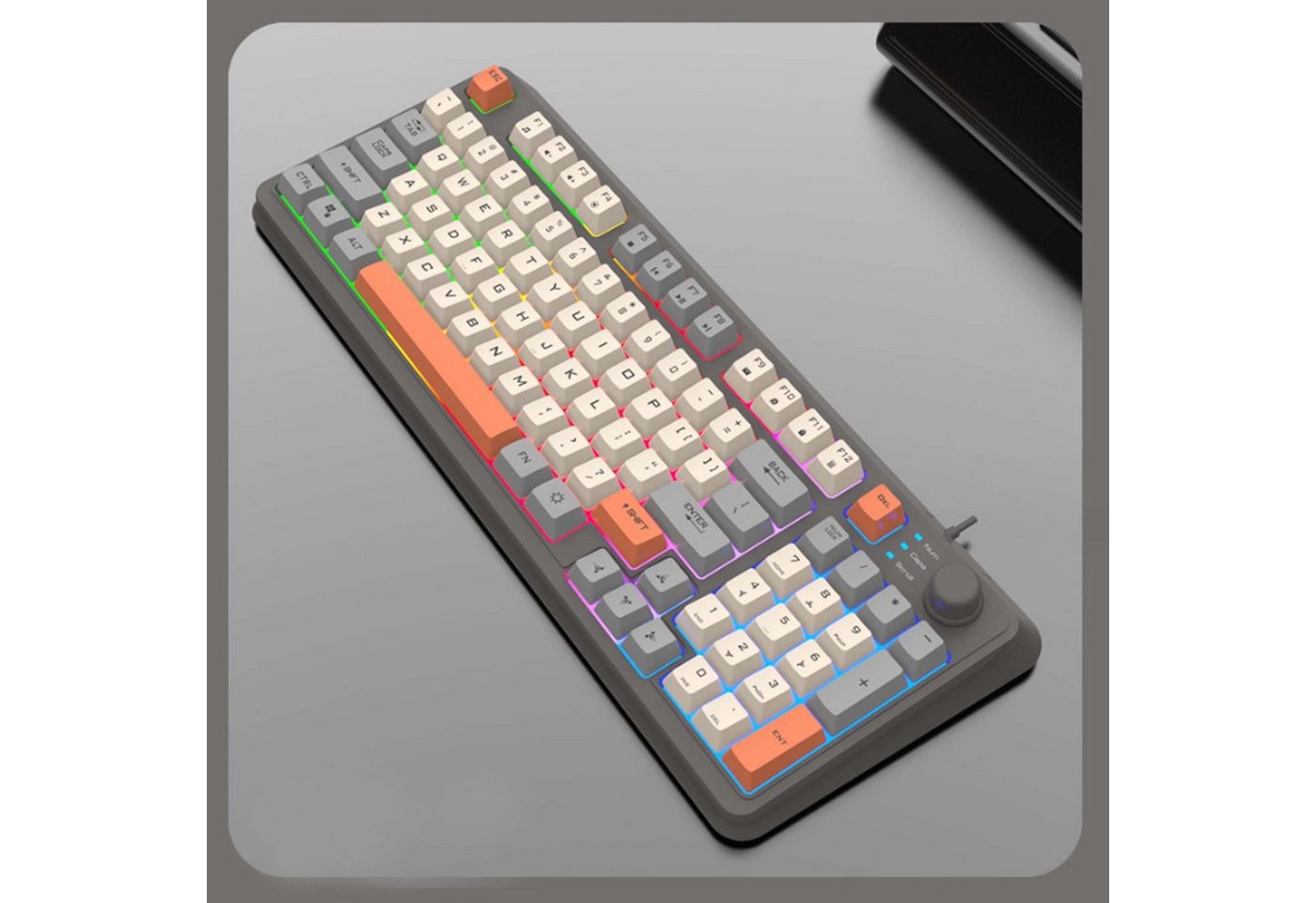 KINSI Tastatur, mechanische Tastatur,Dreifach-Patchwork-Tastatur Tastatur von KINSI